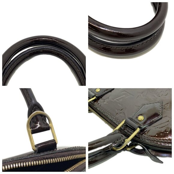 100% Authentic LOUIS VUITTON Alma BB Amarante Monogram Vernis Handbag 685-082924 - Picture 10 of 14